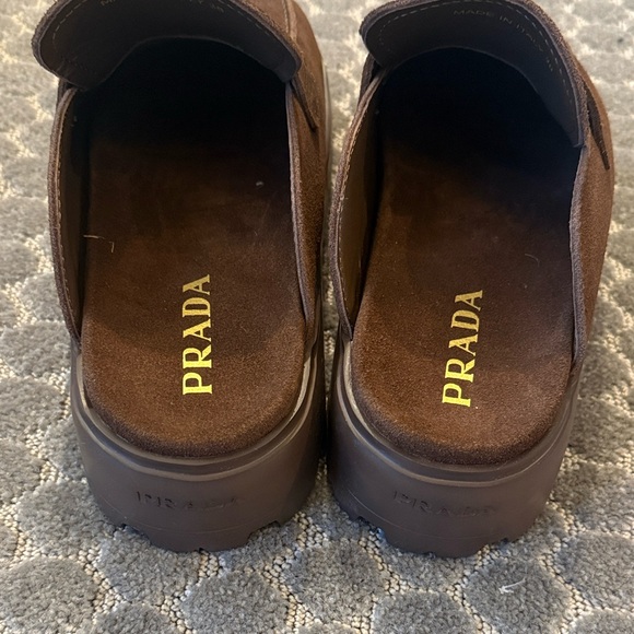 Prada Men's Chocolate Brown Suede Loafers - Picture 5 of 6